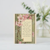 Carte Postale Salutation vintage des fleurs de Pâques (Debout devant)