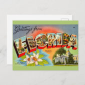Carte Postale Salutation Vintage Floride (Devant / Derrière)