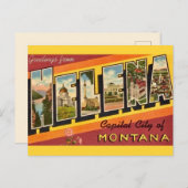 Carte Postale Salutation Vintage Helena MT (Devant / Derrière)