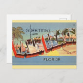 Carte Postale Salutation Vintage Palm Beach (Devant / Derrière)