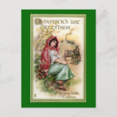Carte Postale Salutation vintage pour la Saint-Patrick (Devant)