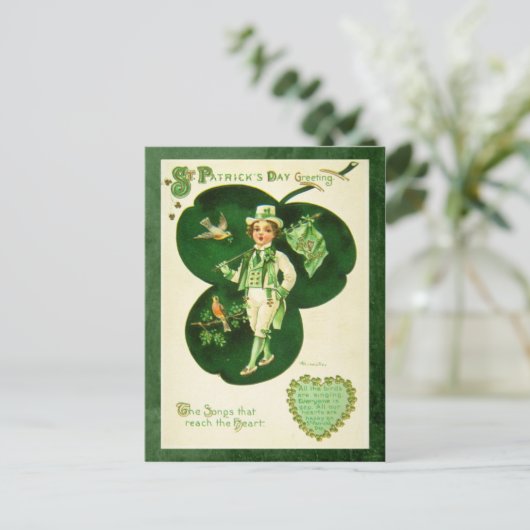 Carte Postale Salutation vintage St Patrick (Debout devant)