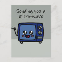 Salutation vous envoyant un poste-poste à micro-on