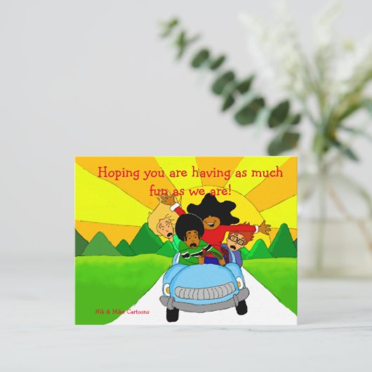 Carte Postale Salutations (Debout devant)