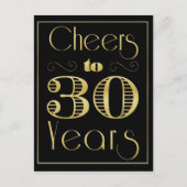 Carte Postale Salutations à 30 ans (Devant)