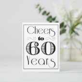 Carte Postale Salutations à 60 ans (Debout devant)