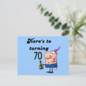 Carte Postale Salutations à 70 T-shirts et cadeaux d'anniversair (Debout devant)