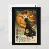 Carte Postale Salutations à Halloween le temps est venu (Devant / Derrière)