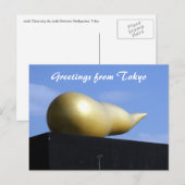 Carte Postale salutations à la flamme d'or (Devant / Derrière)