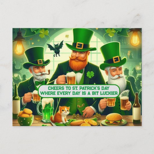 Carte Postale Salutations à la Saint Patrick Chaque jour est un (Devant)