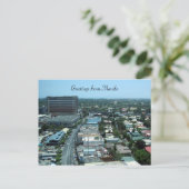 Carte Postale salutations à manla ville (Debout devant)