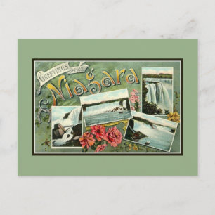 Carte Postale Salutations Art nouveau des années 1900 vintages d