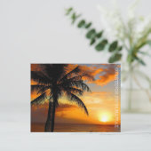 Carte Postale salutations au coucher du soleil (Debout devant)