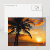 Carte Postale salutations au coucher du soleil (Devant / Derrière)