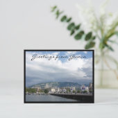 Carte Postale salutations au lac geneva (Debout devant)