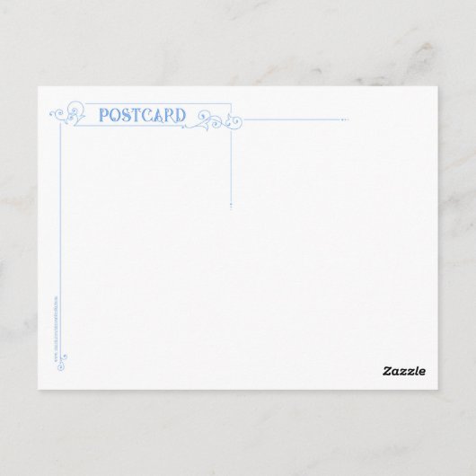 Carte Postale Salutations Blue Willow (Dos)