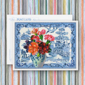 Carte Postale Salutations Blue Willow