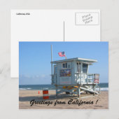 Carte Postale salutations californiennes (Devant / Derrière)
