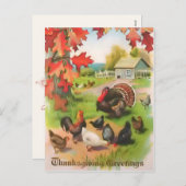 Carte postale Salutations Campagne de Thanksgiving (Devant / Derrière)