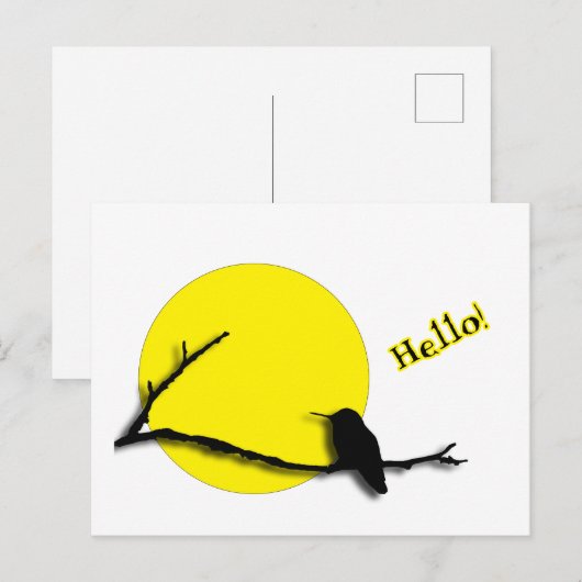 Carte postale - Salutations Colibri (Devant / Derrière)