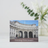 Carte Postale salutations d'admiralty arch (Debout devant)