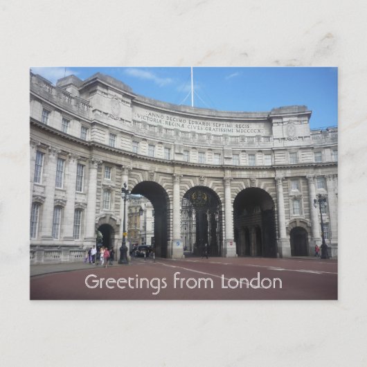 Carte Postale salutations d'admiralty arch (Devant)