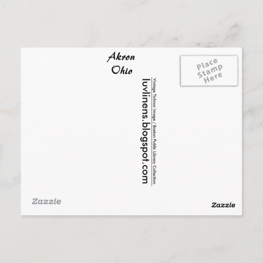 Carte Postale Salutations d'Akron (Dos)