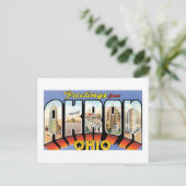 Carte Postale Salutations d'Akron, Ohio (Debout devant)