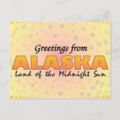 Carte Postale Salutations d'Alaska (Devant)