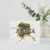 Carte Postale Salutations d'Alaska (Debout devant)