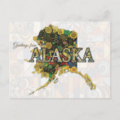 Carte Postale Salutations d'Alaska (Devant)