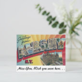 Carte Postale Salutations d'Albany, New York (Debout devant)