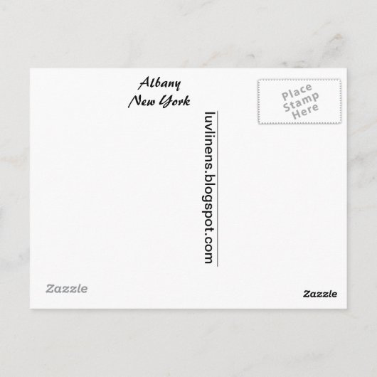 Carte Postale Salutations d'Albany, New York (Dos)