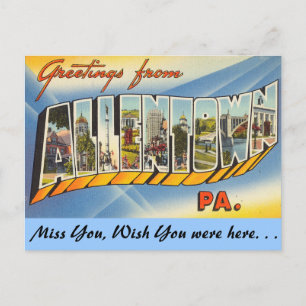 Carte Postale Salutations d'Allentown