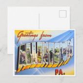 Carte Postale Salutations d'Allentown, Pennsylvanie (Devant / Derrière)
