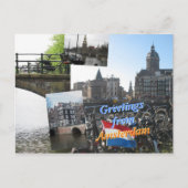 Carte Postale Salutations d'Amsterdam (Devant)