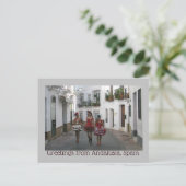 Carte Postale Salutations d'Andalousie, Espagne (Debout devant)