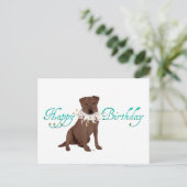 Carte Postale Salutations d'anniversaire de Labrador Retriever (Debout devant)