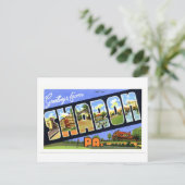 Carte Postale Salutations d'antan de Sharon, Pennsylvanie, (Debout devant)