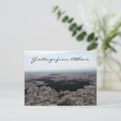 Carte Postale salutations d'athènes vista (Debout devant)