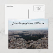 Carte Postale salutations d'athènes vista (Devant / Derrière)