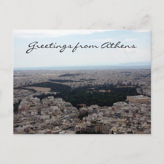Carte Postale salutations d'athènes vista (Devant)