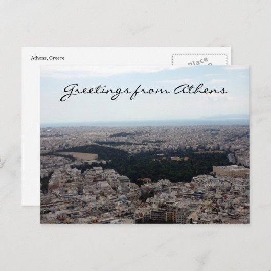 Carte Postale salutations d'athens vista (Devant / Derrière)