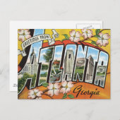 Carte Postale Salutations d'Atlanta (Devant / Derrière)
