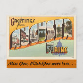 Carte Postale Salutations d'Augusta (Devant)