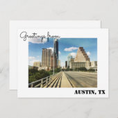 Carte Postale Salutations d'Austin, Texas Postcard (Devant / Derrière)