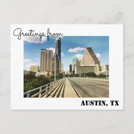 Carte Postale Salutations d'Austin, Texas Postcard (Devant)
