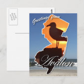 Carte Postale Salutations d'Avalon (Devant / Derrière)