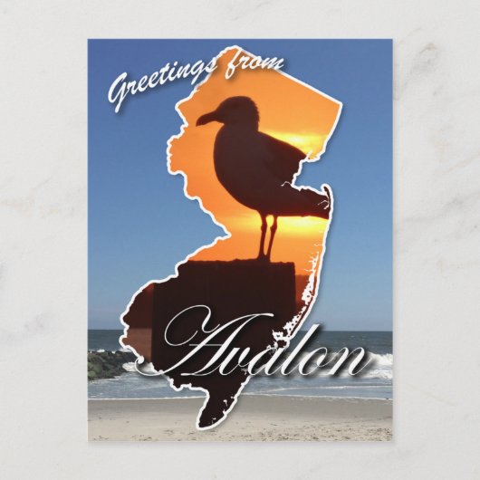 Carte Postale Salutations d'Avalon (Devant)