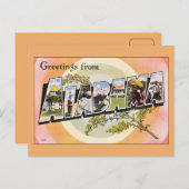 Carte Postale Salutations de Alabama (Devant / Derrière)